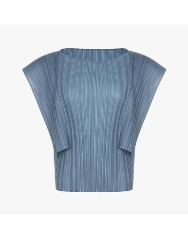 [FINE PLEATS] 피네 플리츠 숄더 커버 탑 스카이 블루