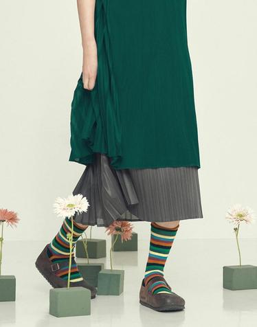 [FINE PLEATS] 피네 플리츠 트위스트 스커트 카키 브라운