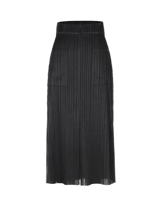 피네플리츠 [FINE PLEATS] 피네 플리츠 포켓 펜슬 스커트 블랙 착용컷
