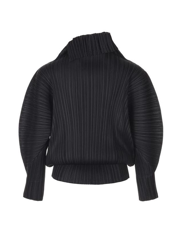 피네플리츠 [FINE PLEATS] 피네 플리츠 배색 터틀 탑 블랙 착용컷