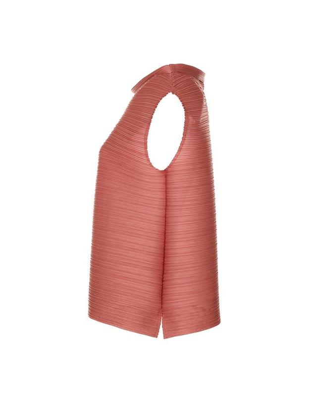 피네플리츠 [FINE PLEATS] 피네 플리츠 하이넥 베스트 코랄 착용컷