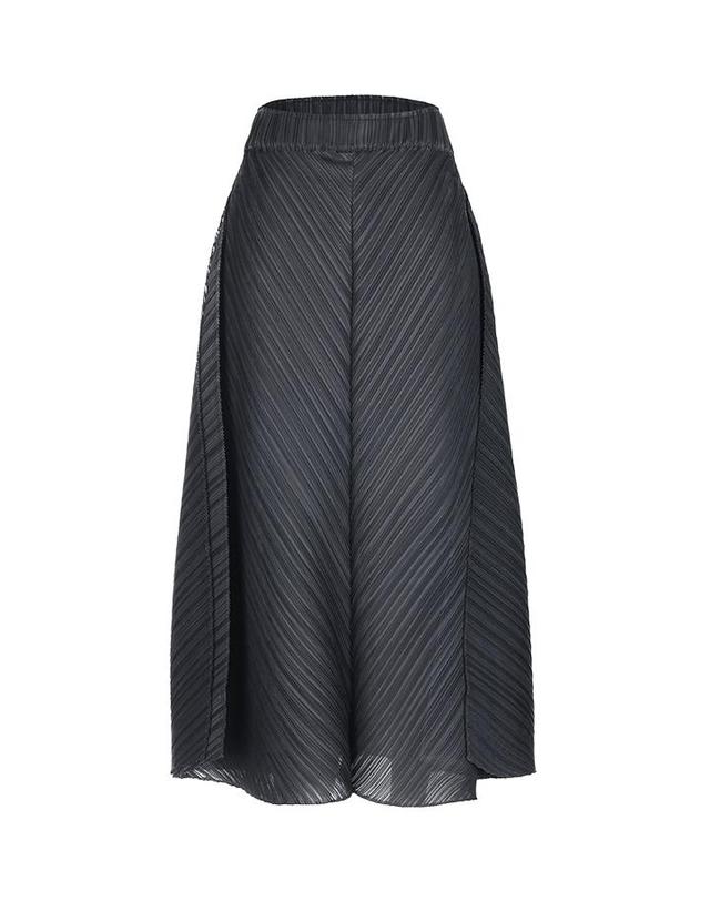 피네플리츠 [FINE PLEATS] 피네 플리츠 페어리 롱 스커트 챠콜 착용컷
