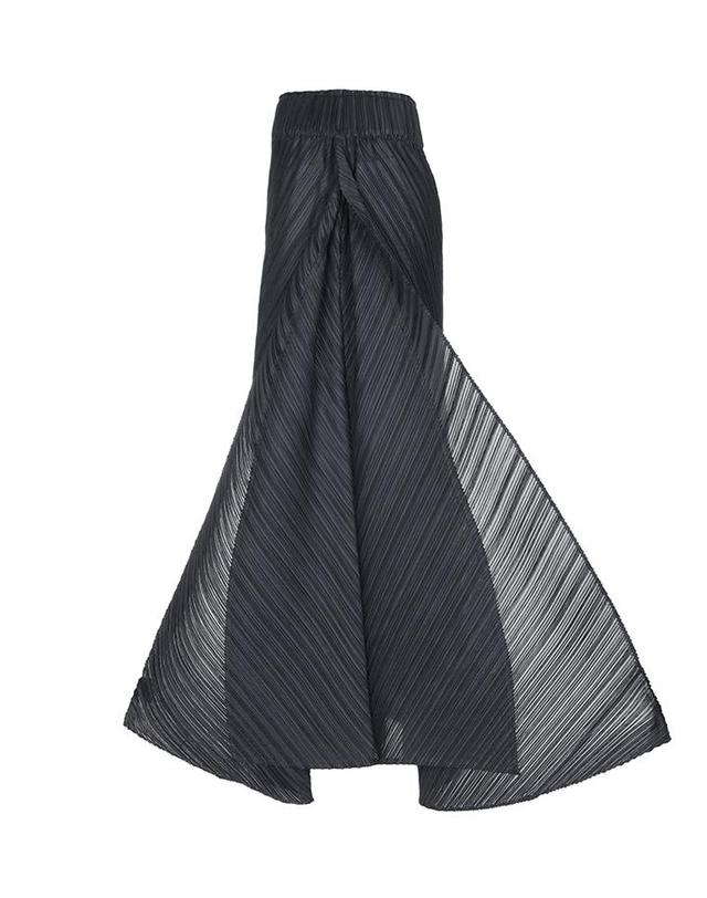 피네플리츠 [FINE PLEATS] 피네 플리츠 페어리 롱 스커트 챠콜 착용컷