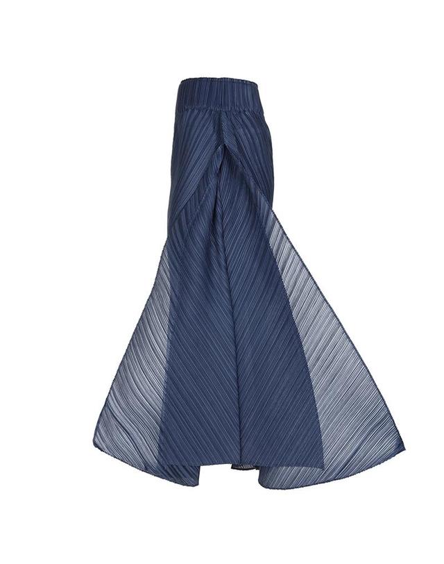 피네플리츠 [FINE PLEATS] 피네 플리츠 페어리 롱 스커트 군청 착용컷