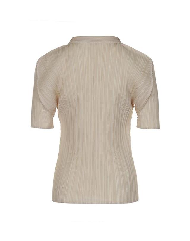 피네플리츠 [FINE PLEATS] 피네 플리츠 차이나 카라 베이직 탑 아이보리 착용컷