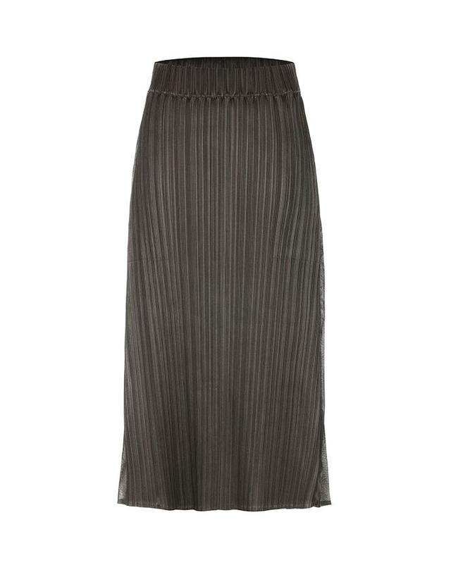 피네플리츠 [FINE PLEATS] 피네 플리츠 트위스트 스커트 카키 브라운 착용컷