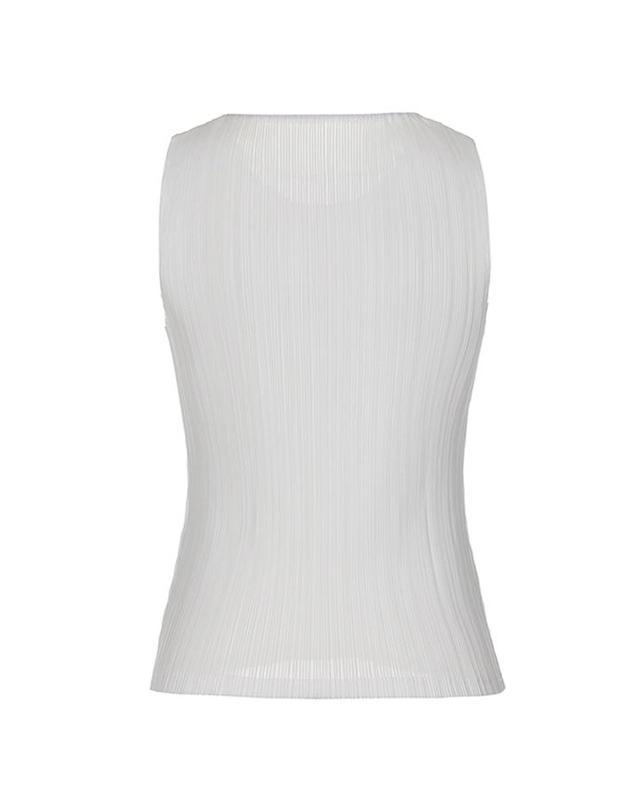 피네플리츠 [FINE PLEATS] 피네 플리츠 베이직 민소매 탑 화이트 착용컷