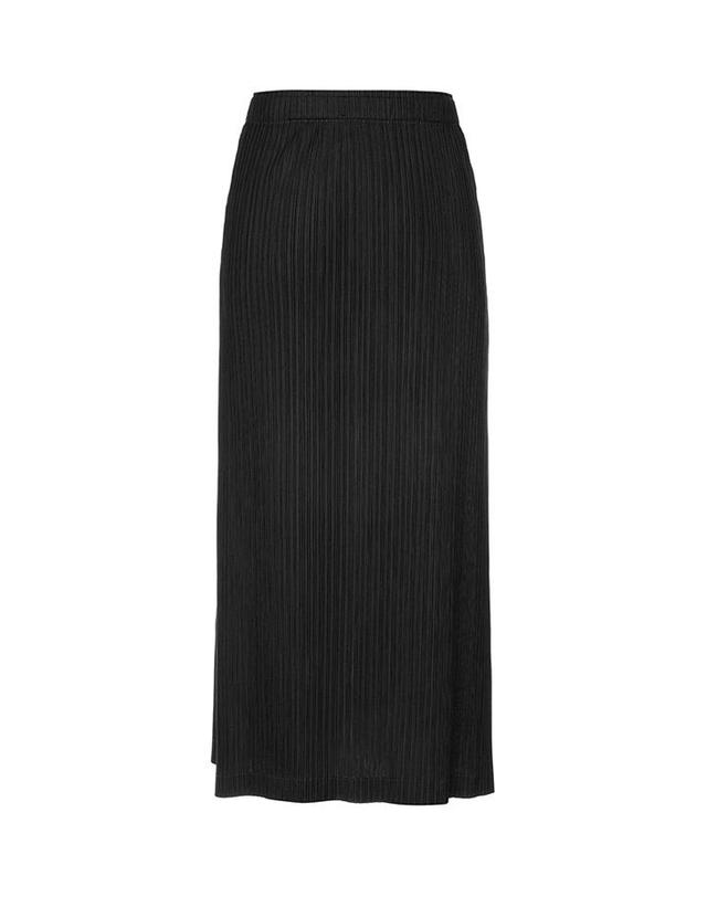 피네플리츠 [FINE PLEATS] 피네 플리츠 베이직 롱 스커트 블랙 착용컷