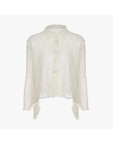 [FINE PLEATS] 피네 플리츠 A라인 숏 가디건 아이보리