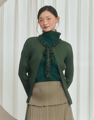 [FINE PLEATS] 피네 플리츠 멜로디 가디건 포레스트 그린