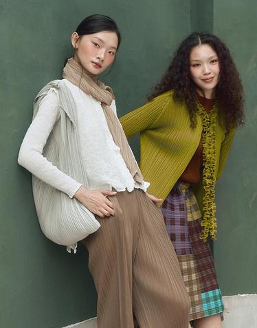 [FINE PLEATS] 피네 플리츠 멜로디 가디건 아보카도