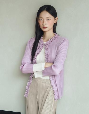 [FINE PLEATS] 피네 플리츠 멜로디 가디건 라벤더