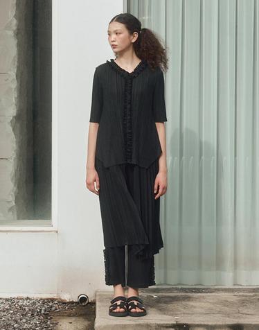 [FINE PLEATS] 피네 플리츠 멜로디 팬츠 블랙