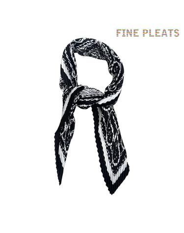 [FINE PLEATS] 피네 플리츠 페이즐리 쁘띠 스카프 블랙
