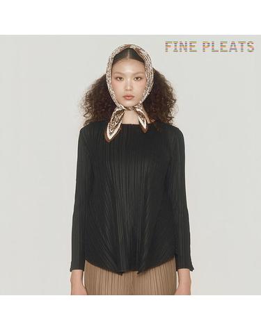 [FINE PLEATS] 피네 플리츠 페이즐리 쁘띠 스카프 브라운