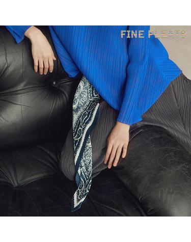 [FINE PLEATS] 피네 플리츠 페이즐리 쁘띠 스카프 네이비