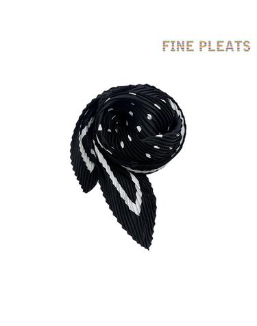 [FINE PLEATS] 피네 플리츠 도트 쁘띠 스카프 블랙