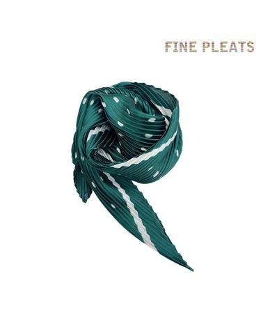 [FINE PLEATS] 피네 플리츠 도트 쁘띠 스카프 그린