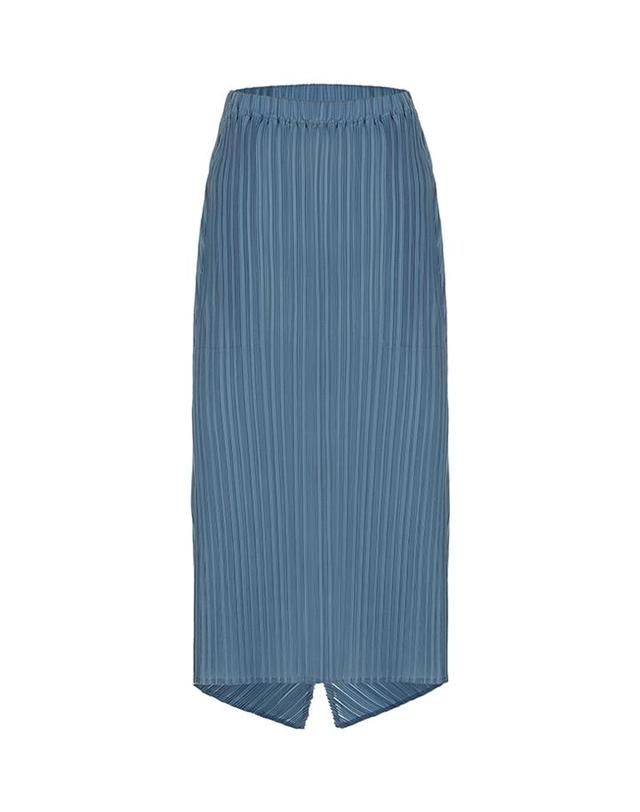 피네플리츠 [FINE PLEATS] 피네 플리츠 피쉬테일 스커트 스카이 블루 착용컷