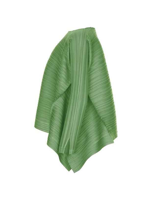 피네플리츠 [FINE PLEATS] 피네 플리츠 긴팔 날개 탑 애플 그린 착용컷
