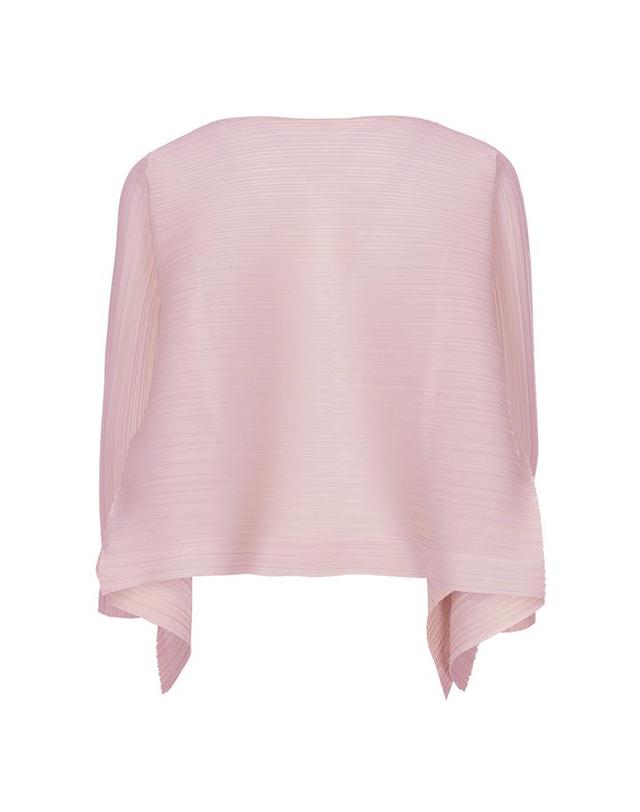 피네플리츠 [FINE PLEATS] 피네 플리츠 긴팔 날개 탑 핑크 착용컷