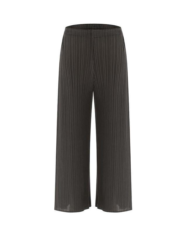 피네플리츠 [FINE PLEATS] 피네 플리츠 페어리 팬츠 브라운 착용컷