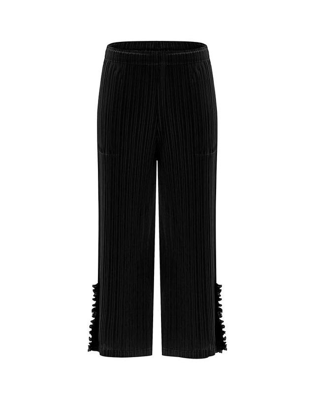 피네플리츠 [FINE PLEATS] 피네 플리츠 멜로디 팬츠 블랙 착용컷