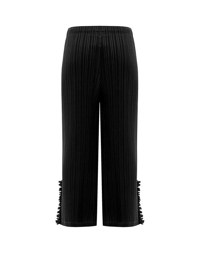 피네플리츠 [FINE PLEATS] 피네 플리츠 멜로디 팬츠 블랙 착용컷