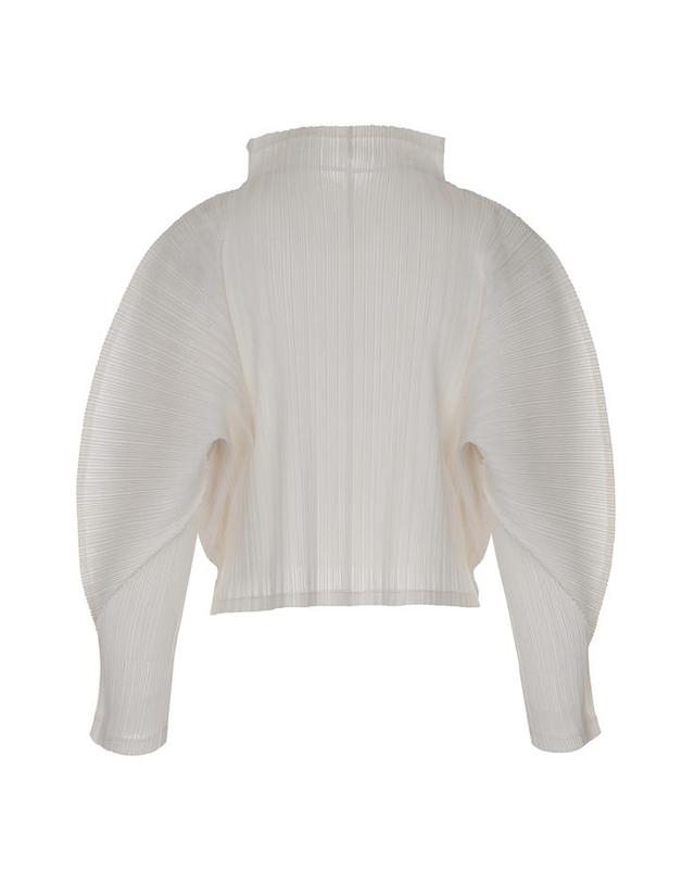피네플리츠 [FINE PLEATS] 피네 플리츠 뉴 차이나 크롭 탑 아이보리 착용컷