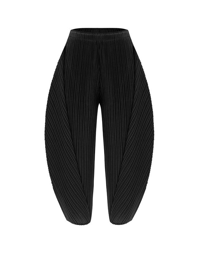 피네플리츠 [FINE PLEATS] 피네 플리츠 지니 팬츠 블랙 착용컷