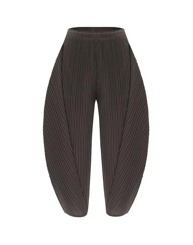피네플리츠 [FINE PLEATS] 피네 플리츠 지니 팬츠 카키 브라운 착용컷