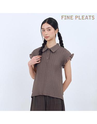 [FINE PLEATS] 피네 플리츠 뉴 슈슈 카라 탑 브라운