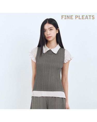 [FINE PLEATS] 피네 플리츠 뉴 슈슈 카라 탑 아이보리