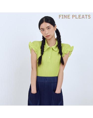 [FINE PLEATS] 피네 플리츠 뉴 슈슈 카라 탑 네온 그린