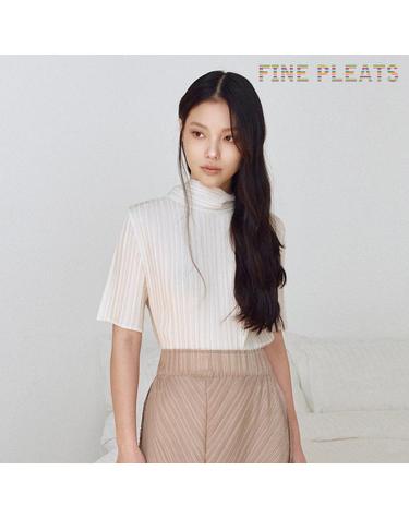 [FINE PLEATS] 피네 플리츠 타이 스카프 탑 아이보리