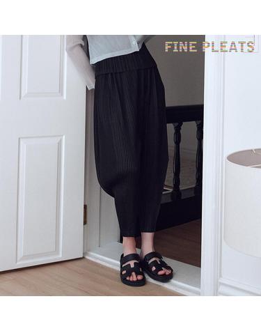 [FINE PLEATS] 피네 플리츠 배기팬츠 파이브 블랙