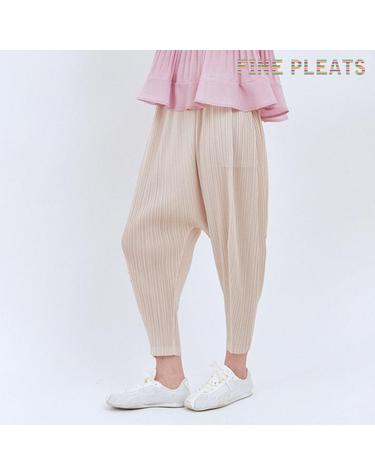[FINE PLEATS] 피네 플리츠 배기팬츠 파이브 아이보리
