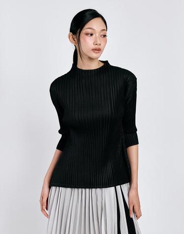 [FINE PLEATS] 피네 플리츠 7부 슬릿 탑 블랙