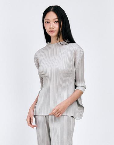 [FINE PLEATS] 피네 플리츠 7부 슬릿 탑 라이트 그레이