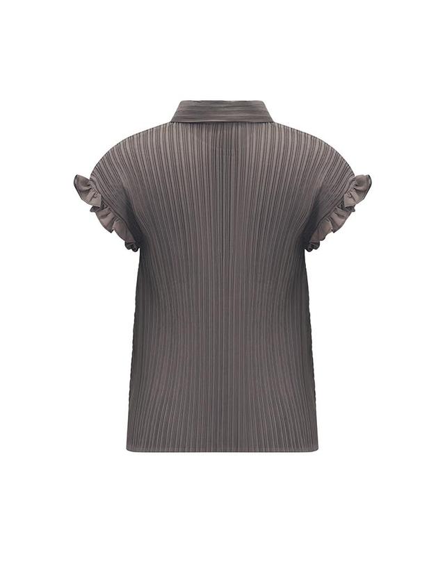 피네플리츠 [FINE PLEATS] 피네 플리츠 뉴 슈슈 카라 탑 브라운 착용컷