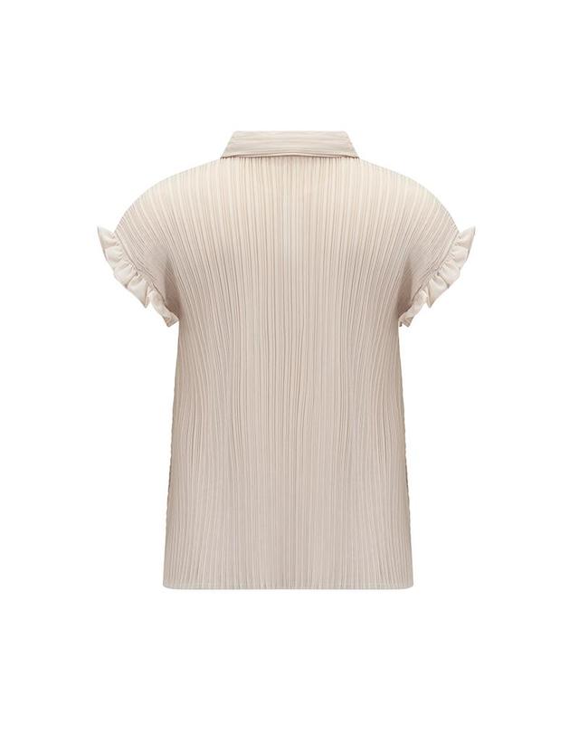 피네플리츠 [FINE PLEATS] 피네 플리츠 뉴 슈슈 카라 탑 아이보리 착용컷