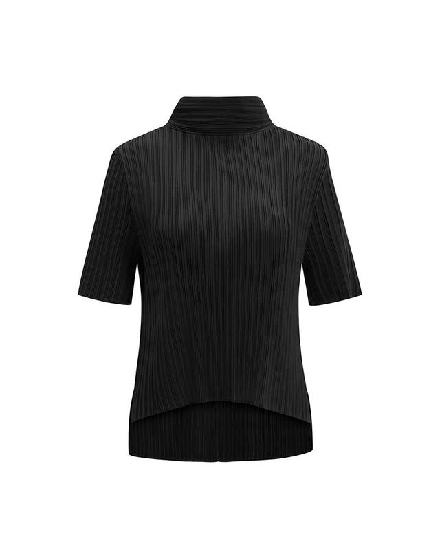 피네플리츠 [FINE PLEATS] 피네 플리츠 타이 스카프 탑 블랙 착용컷