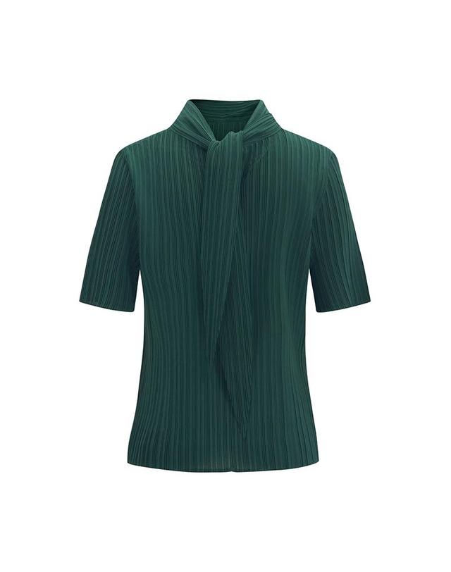 피네플리츠 [FINE PLEATS] 피네 플리츠 타이 스카프 탑 딥 그린 착용컷