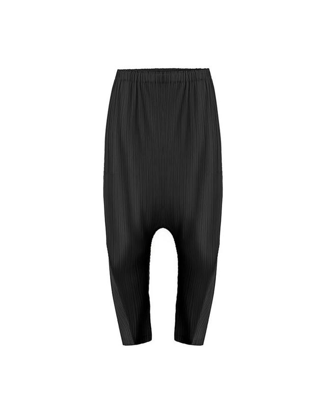 피네플리츠 [FINE PLEATS] 피네 플리츠 배기팬츠 파이브 블랙 착용컷