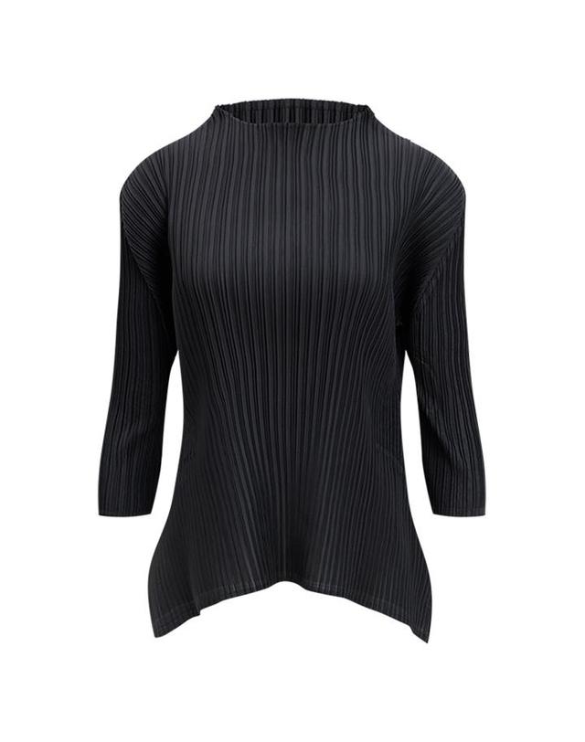 피네플리츠 [FINE PLEATS] 피네 플리츠 7부 슬릿 탑 블랙 착용컷