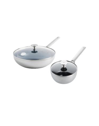 블루다이아몬드 통3중 스텐 2종세트 (16cm 소스팬+28cm 웍(뚜껑포함))