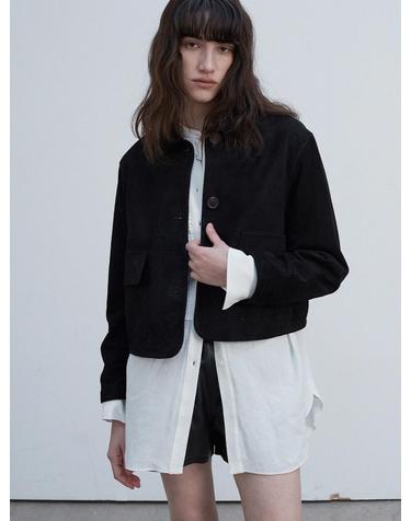 Italian suede pocket point JK_Black