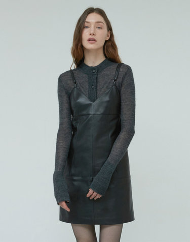 Italian nappa Lambskin Bustier Dress