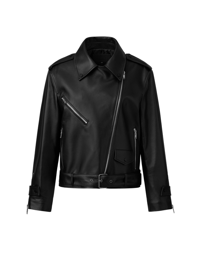 베르데마르 Unisex Italian nappa Lambskin Rider JK_Black 착용컷