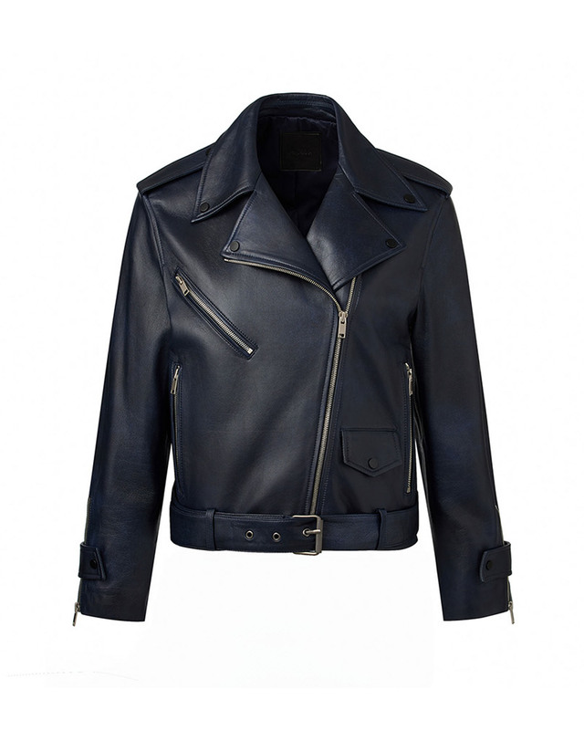 베르데마르 European Lambskin Rider JK_Denim Navy 착용컷